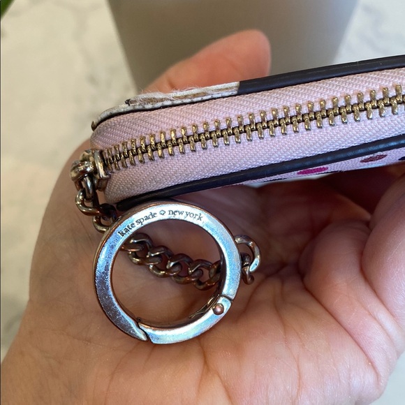 Kate Spade Pink Polka Dot Wallet card and coin wallet. - Picture 7 of 8